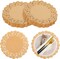 600 Pcs Round Paper Placemats Disposable 12 Inch Kraft Paper Doilies for Dinner Plates Charger Plates Place Mats for Cakes Desserts Food Event Weddings Party Decor(Brown)